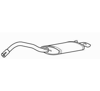 Quality rear exhaust - exhaust, silencer