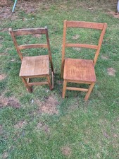 VTG Wooden School Chair Mid