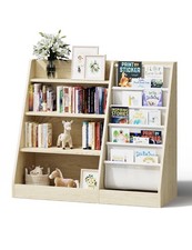 4-Tier Kids Wooden Bookshelf