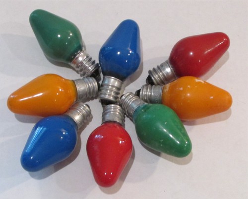Vtg xmas light bulbs - vtg, work