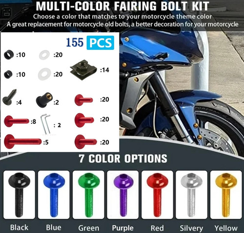 155pcs fairing bolts - uk-, kit