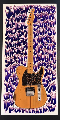 Prince telecaster art print - prince,