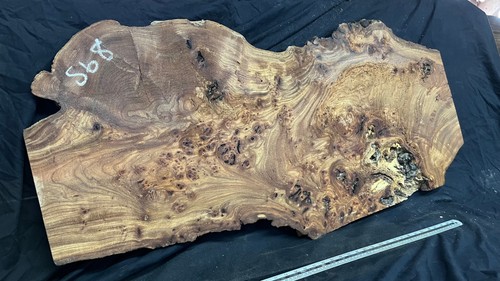Burr elm rustic table - , top
