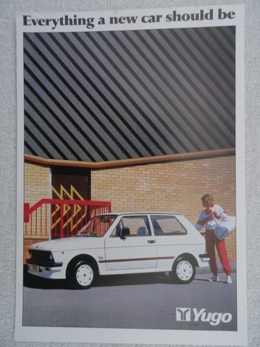 Yugo range brochure 1987 - yugo, uk