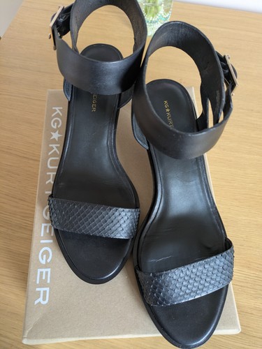 Black leather kurt geiger - leather,