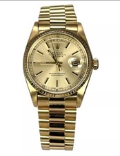 Perfect Condition Rolex Mens Day Date Gold President Bracelet With Original Box