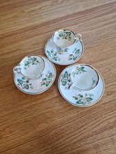 Vintage 6 Piece Tea Set With Gold And Green Floral Design