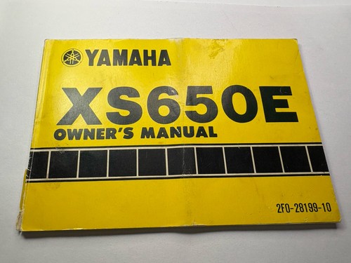 Yamaha xs650e owner manual - yamaha,