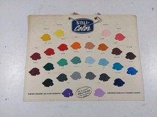 Vintage French Fabric Dye Colour Chart "Soli-color" Advertising Embossed