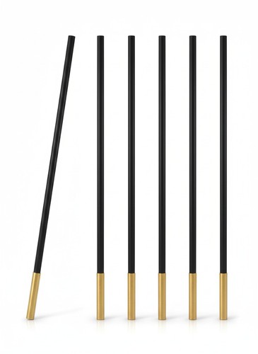 Metal satin black - satin, round