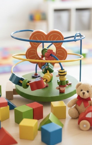 Educational wooden bead maze - educational,