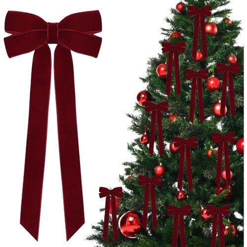 10pcs burgundy velvet bow - burgundy,