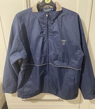 Vintage Donnay golf jacket size large navy blue windbreaker style 