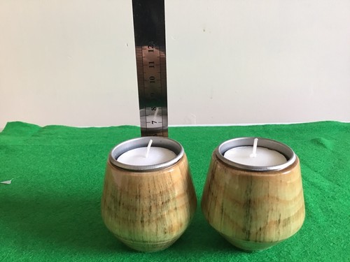 Handmade wooden tealight - handmade,