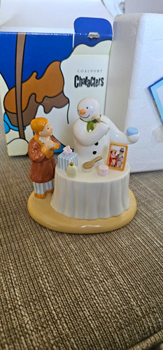 Coalport the snowman sitting - coalport,
