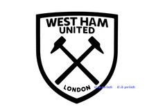 FC West Ham   Car Van Caravan Ev Bumper  Panel   Window  Laptop Decal Sticker