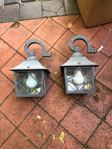 Traditional black wall - wall, lantern