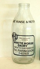 nice old White Horse  dairy (Cameron) Faringdon milk bottle
