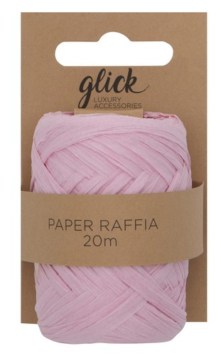 20m baby pink paper - pink, raffia