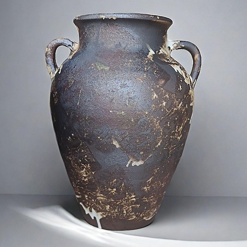 Rustic pottery vase - rustic, 10"