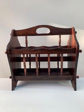 Vintage Wooden 70's Style Magazine Rack  Country Farmhouse Storage, prop