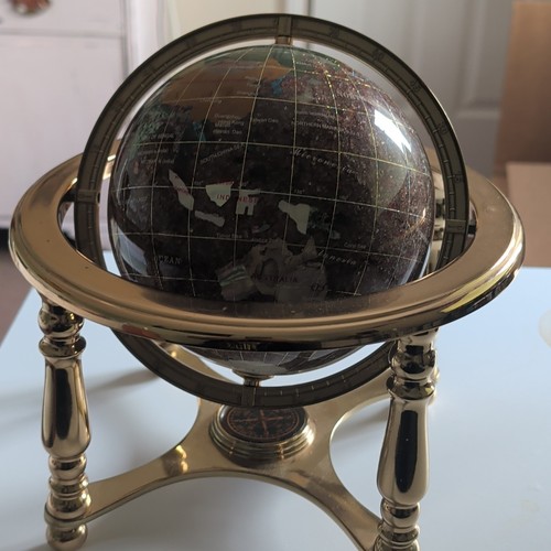 Vintage gemstone world globe - gemstone,