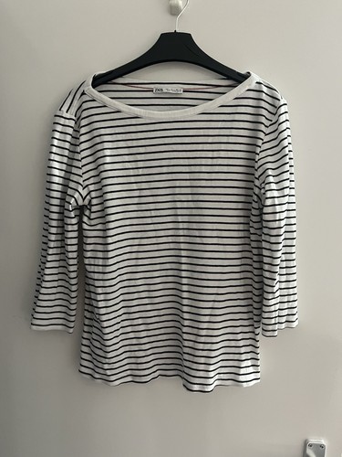 Zara black and white striped - white,