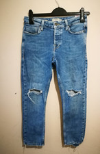 Mens Topman W30 L23 cropped Spray On Skinny Stretch Denim Jeans Trousers