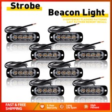 8x 4 LED 12/24V Amber Recovery