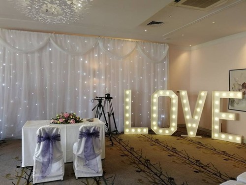 White led starlight backdrop - white,