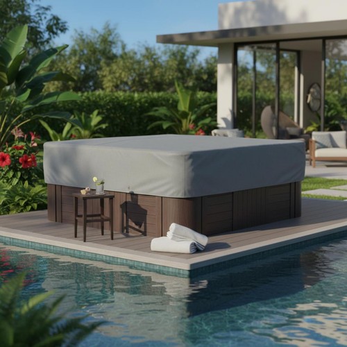Square hot tub - tub, cover