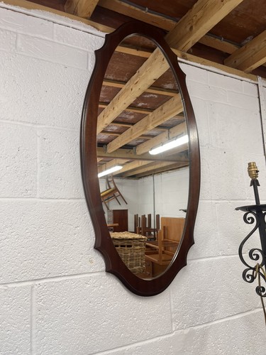 Vintage mahogany wall mirror - vintage,
