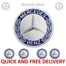 4x Blue Mercedes Benz Alloy