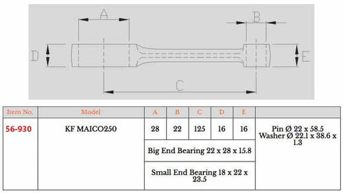 Connecting rod kit maico - connecting,