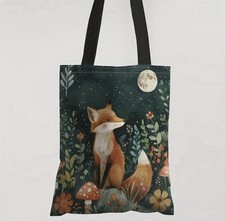 Woodland Fox Tote Bag Reusable
