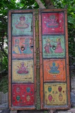 Old wooden door with