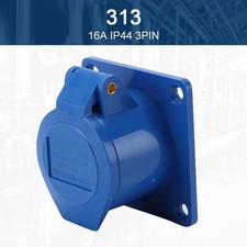 16 Amp 240V Site Trailing Plug & Socket 16A 3 Pin 240 Volt Blue Hook Up 2P+Earth