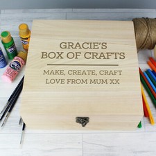 PERSONALISED Storage Box. Large Wooden MEMORY BOX Keepsakes Baby Wedding Crafts