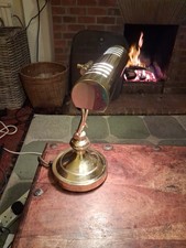 Vintage Brass  Desk Lamp Fully Working, Large Base, Needs A Polish