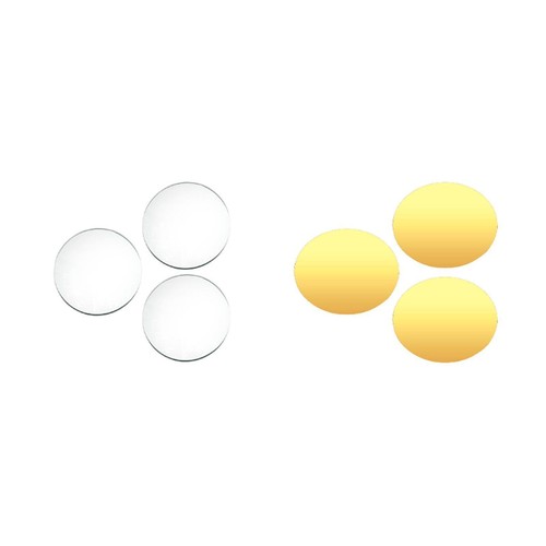 Set round mirror plates - mirror,