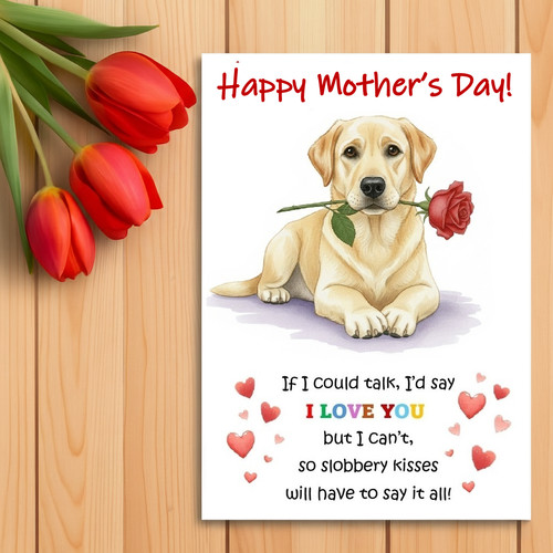 Yellow labrador mother day - yellow,