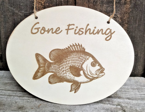 Gone fishing novelty wooden - fishing,