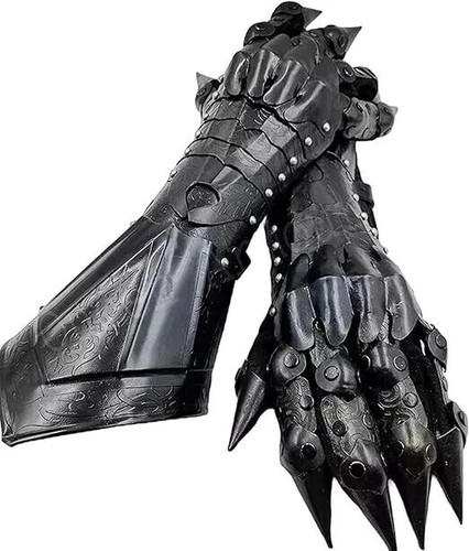 Medieval gloves gauntlet black - medieval,