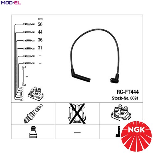 Ignition cable kit - cable, 0691