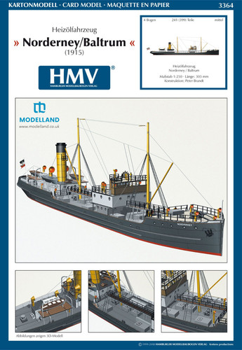 Tanker norderney card - tanker, paper