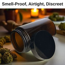 Large 500ml UV Glass Stash Jar