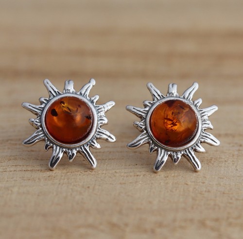 Cognac baltic amber - cognac, 925