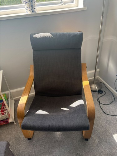 Ikea poang chair and footstool - poang,