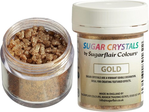 Sugarflair gold sugar crystals - sugarflair,