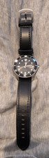 Casio Duro MDV-107 Diver Watch Black Dial/Bezel Leather Strap Saphire Glass Mod